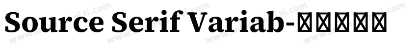 Source Serif Variab字体转换